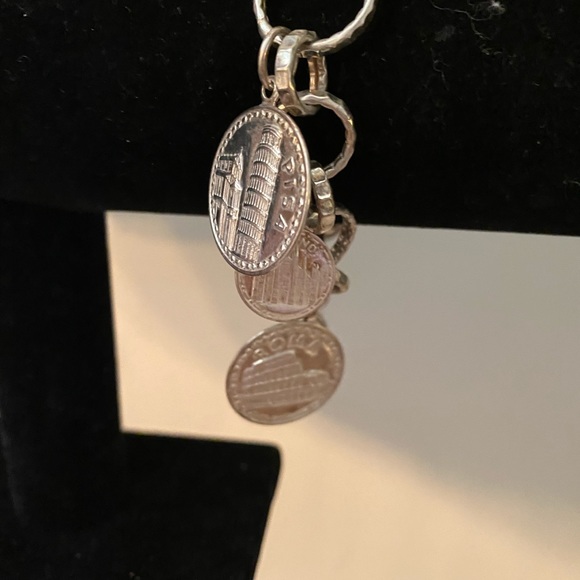 STERLING SILVER 925 Coins Charm Bracelet - Picture 7 of 10